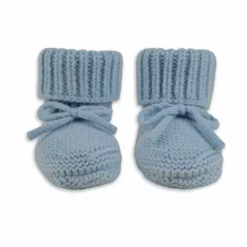 Lodger Slipper merinó gyapjú bébi cipő, Blue Fogg, 6-12 hónap