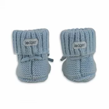 Lodger Slipper merinó gyapjú bébi cipő, Blue Fogg, 6-12 hónap
