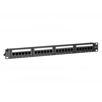 DS-IT CAT 6 UTP hálózati patchpanel, 19 inch, 24 port DS-Patch6-24UTP