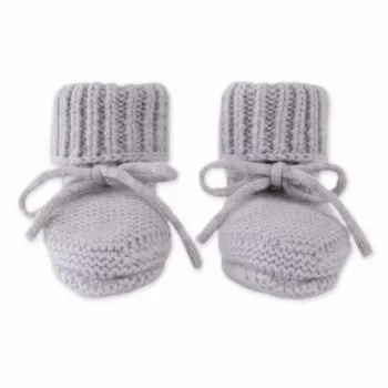 Lodger Slipper merinó gyapjú bébi cipő, Stone, 0-6 hónap
