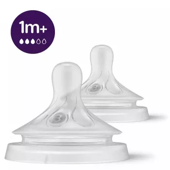 Philips Avent Natural Response szilikon cumi közepes flow 1M+ (2-es kiszerelés)