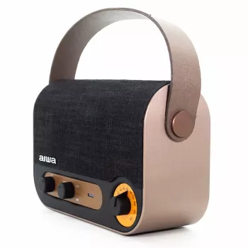 AIWA RBTU-600 hordozható Bluetooth rádió FM, USB, AUX-in, MicroSD, újratölthető akkumulátor