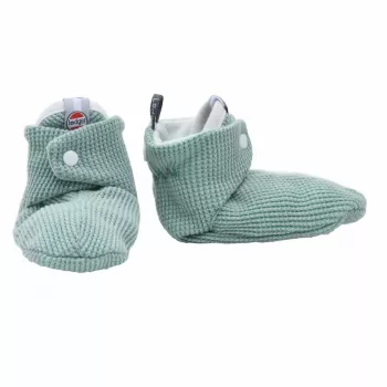 Lodger Slipper Ciumbelle pamut papucs, 3-6 hónap, iszapzöld