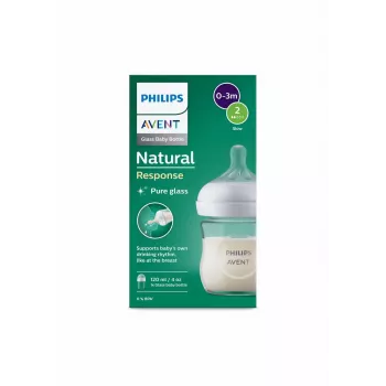 Philips Avent Natural Response üveg bébiüveg 125 ml újszülött cumisüvegcumival, 0 hónapos kortól