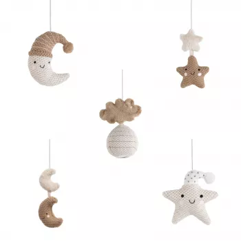 Baby's Only zenélő mobil 0+ Heaven Clay / Warm Linen