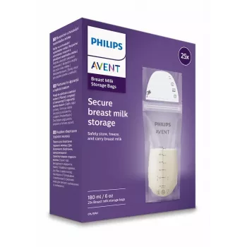 Philips AVENT anyatej-tároló tasak 180 ml, 25 darabos csomag