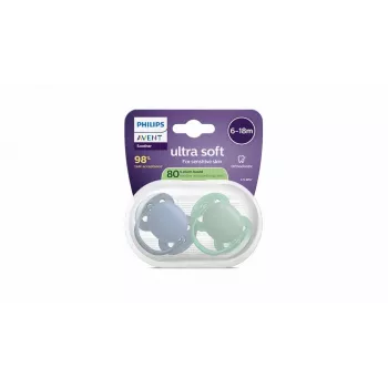 Philips Avent Ultra Soft cumi, 6-18 hónap, 2 darabos csomag, fiú