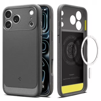 Spigen Rugged Armor Mag MagSafe tok iPhone 18 Pro Max / 17 Pro Max készülékhez, szürke