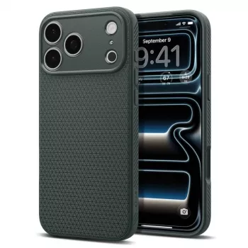 Spigen Liquid Air tok iPhone 17 Pro / 18 Pro készülékhez - Abyss Green