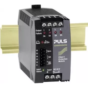 PULS DIMENSION PISA11.203206 4 csatornás elektronikus védőmodul 24V DC, 2x3A + 2x6A, DIN-sínre