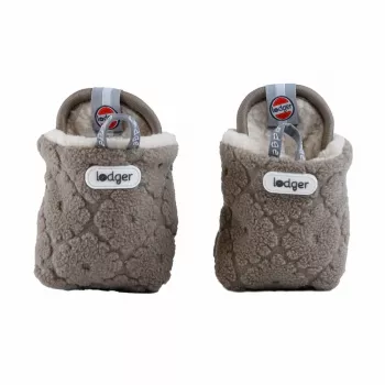 Lodger Buffalo Fleece baba-cipőcske csúszásmentes talppal, barna, 6-12 hónap