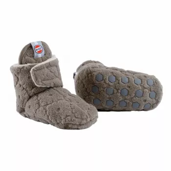 Lodger Buffalo Fleece baba-cipőcske csúszásmentes talppal, barna, 6-12 hónap
