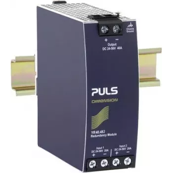 PULS YR40.482 DIN-sín redundancia modul, 24-48 VDC, 40 A, 2 bemenet, 1 kimenet