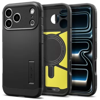 Spigen Tough Armor T MagSafe tok iPhone 18 Pro / 17 Pro készülékhez – fekete