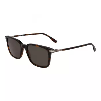 Lacoste férfi L6035S-230 téglalap alakú napszemüveg, havanna keret, barna lencse, 53 mm