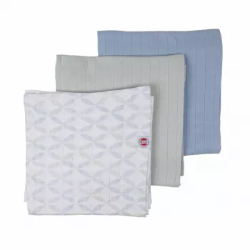 Lodger Swadler Solid Matcha pamut pólya, menta, 70x70 cm, 3 darabos csomag