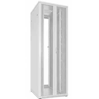 DSIT 47U 19 inch szerver szekrény, perforált dupla ajtó elöl és hátul, fehér, 800x1000x2200 mm (DS8047DD-W)