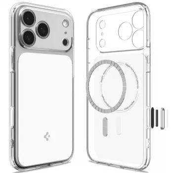 Spigen Ultra Hybrid T MagSafe tok iPhone 17 Pro / 18 Pro készülékhez - Glossy White