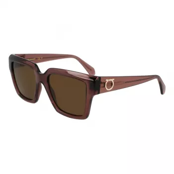 Ferragamo női SF2014S-511 szögletes napszemüveg, Havana keret, Gradient Brown lencse, 54mm