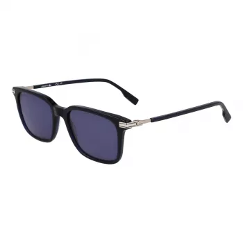 Lacoste férfi L6035S-410 téglalap alakú napszemüveg, kék keret, szürke lencse, 53mm
