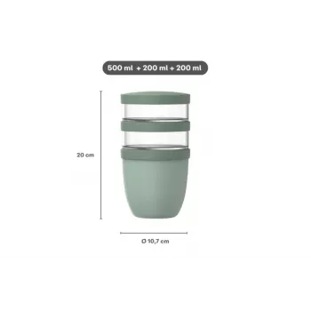 MEPAL Thermo Lunchpot Ellipse élelmiszer-hőtartó Nordic Sage 700 ml 107658094700