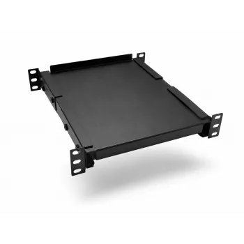 DSIT DS10-FO33 10 inch univerzális tömör padló 310 mm mély szekrényekhez, 1U, fekete
