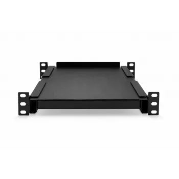 DSIT DS10-FO33 10 inch univerzális tömör padló 310 mm mély szekrényekhez, 1U, fekete