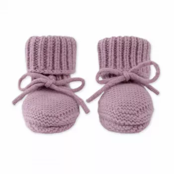 Lodger házipapucs merinó gyapjú baba-booties, Mauve, 0-6 hónap