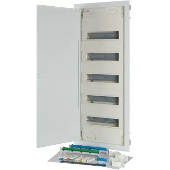 Eaton KLV-60UPP-F süllyesztett elosztószekrény, 5 soros, 60 modulos, fehér 302410