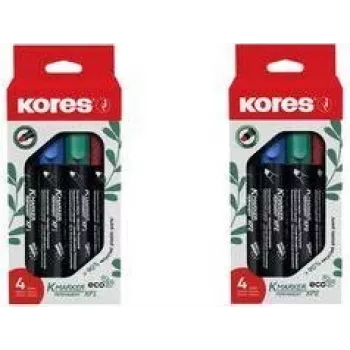 Kores ECO XP1 állandó marker, kerek hegy, 3 mm, különböző színek, 4 darabos készlet M20764