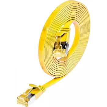 Wirewin SLIM PKW-STP-SLIM-K6A 0.1 GE Cat6a U/FTP patch kábel, 0,1 m, sárga