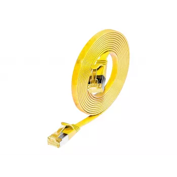 Wirewin SLIM PKW-STP-SLIM-K6A 0.1 GE Cat6a U/FTP patch kábel, 0,1 m, sárga