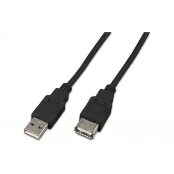 Wirewin USB A-A MF 0.15 SW USB 2.0 hosszabbító kábel, 0,15 m, fekete
