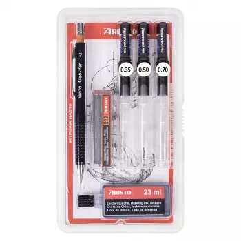 ARISTO mg1 pro College tusfilctoll-készlet, 3 toll 0,35 / 0,50 / 0,70 mm, 6 részes (AR64311)