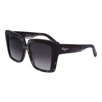 Ferragamo női SF1060S-21 pillangó napszemüveg, Havana/barna gradient, 55mm