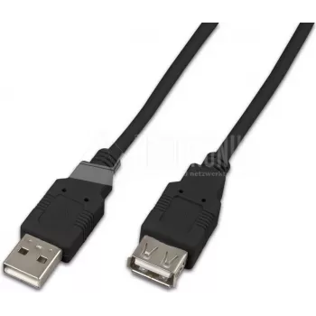 Wirewin USB A-A MF 0.5 SW USB 2.0 hosszabbító kábel, 0,5 m, fekete