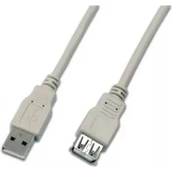 Wirewin USB 2.0 hosszabbító kábel A dugó A aljzat 5m szürke USB A-A MF 5.0 GR
