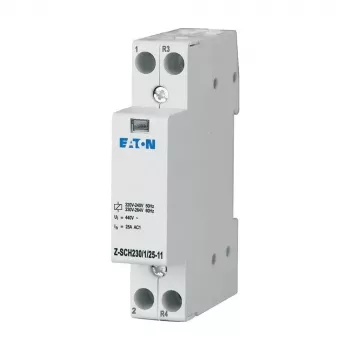 Eaton Z-SCH230/1/25-11 installációs kontaktor, 230 V AC tekercs, 1 NO + 1 NC, 25 A, DIN sín 193886