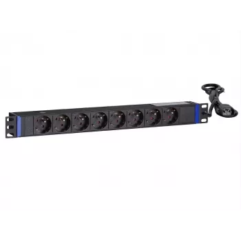 DSIT 19 inch 8-as rackmount PDU C14 dugóval és földelő érintkezővel (DS-8PDU-C14-PE)