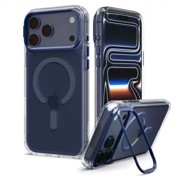 SPIGEN Ultra Hybrid Optik S MagSafe tok iPhone 17 Pro Max / 18 Pro Max - átlátszó/mélykék