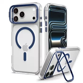 SPIGEN Ultra Hybrid Optik S MagSafe tok iPhone 17 Pro Max / 18 Pro Max - átlátszó/mélykék