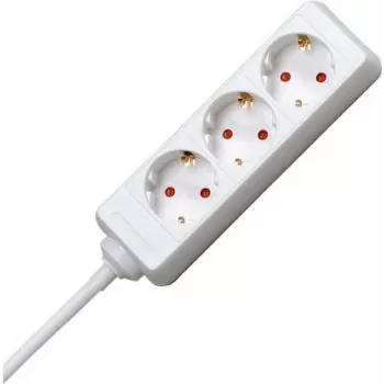HEINRICH KOPP 3-as elosztó 45°-ban szögelt aljzatokkal, 3 m kábel H05VV-F 3G1.5mm², 16A, 250V, fekete 128688650