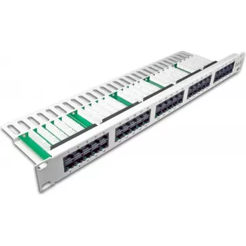 Wirewin 50-port ISDN panel, 1U, világosszürke patch panel (PANEL TEL 50)