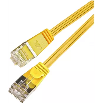 Wirewin Cat.6 SLIM patch kábel, STP(PIMF), 0,75 m, sárga (PKW-STP-SLIM-KAT6 0.75 GE)