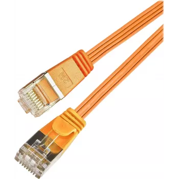 Wirewin Cat6 U/FTP Slim Ethernet patch kábel, lapos, narancssárga, 15 m PKW-STP-SLIM-KAT6 15.0 OR