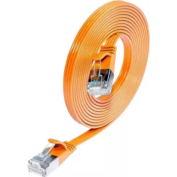 Wirewin Triotronik PKW-STP-SLIM-KAT6 5.0 OR Cat6 U/FTP Slim Ethernet patchkábel, RJ45 dugó-dugó, 5 m, narancssárga