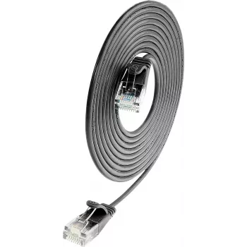 Wirewin SLIM UL6 1 SW - Cat.6 Slim patchkábel, U/UTP, 1 m, fekete (PKW-LIGHT-K6 1.0 SW)