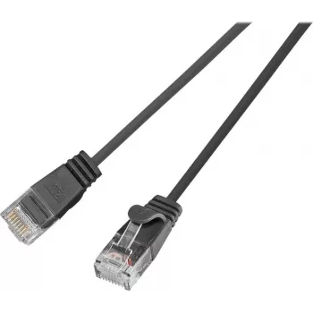 Wirewin SLIM UL6 1 SW - Cat.6 Slim patchkábel, U/UTP, 1 m, fekete (PKW-LIGHT-K6 1.0 SW)