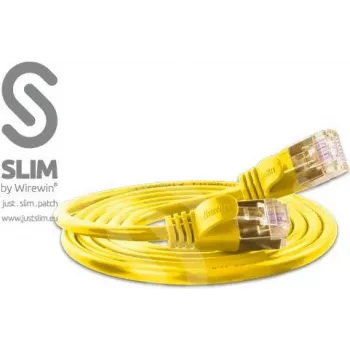 Wirewin Triotronik F/UTP Cat6 patchkábel 0,15 m RJ45 dugó-dugó, sárga PKW-LIGHT-STP-K6 0.15 GE