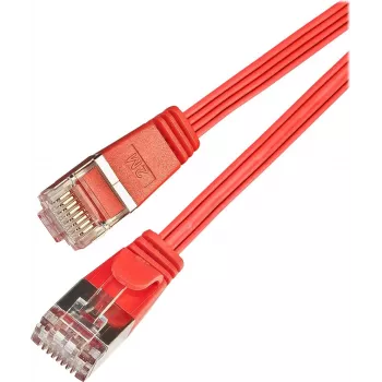Wirewin SLIM S6 01 RT - Cat.6 SLIM patchkábel, STP(PIMF), 0,1 m, piros PKW-STP-SLIM-KAT6 0.1 RT